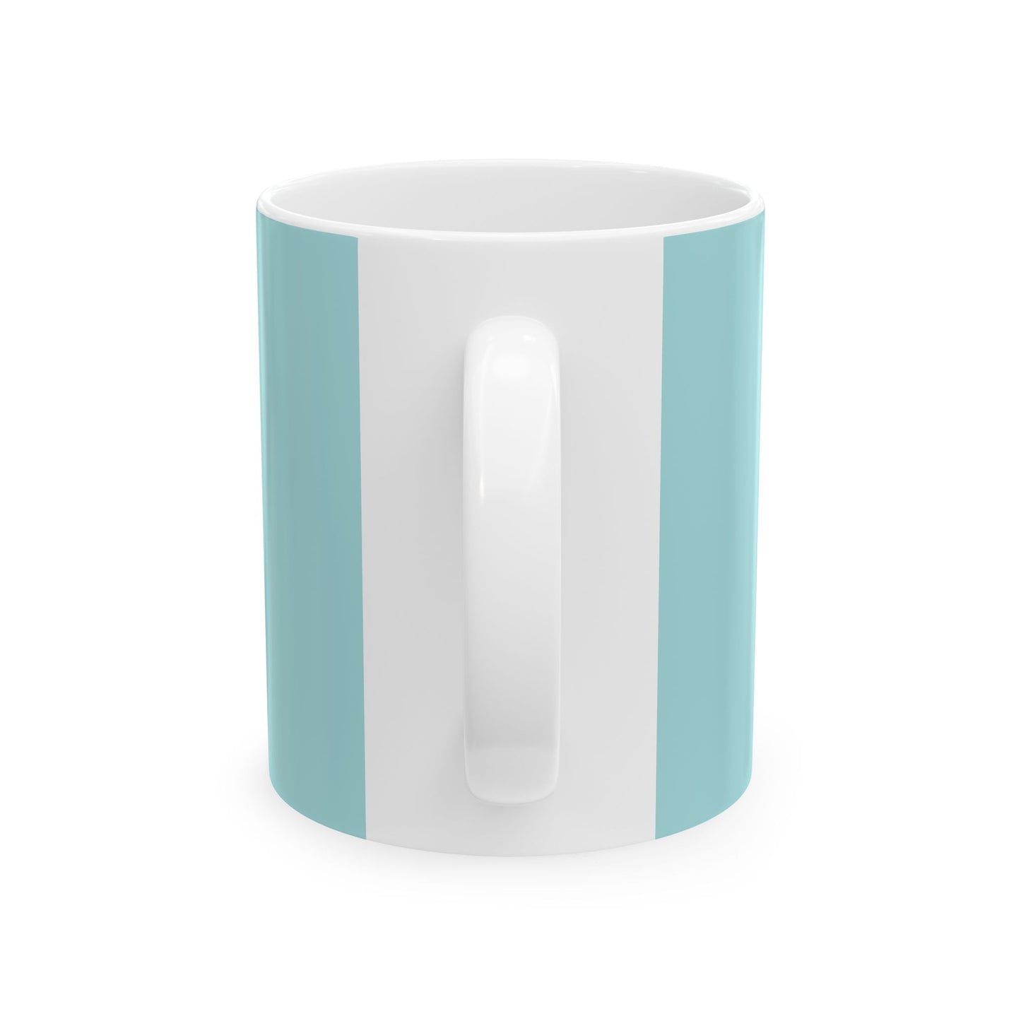Black Cat Energy Ceramic Mug (Blue)— Cute Spooky Cat Coffee Cup (11oz & 15oz)