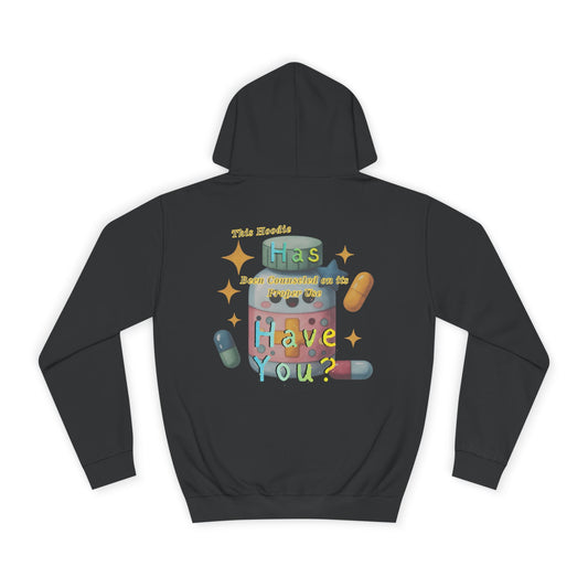 'Counseled Hoodie' | Funny Pharmacy Hoodie l Minimal Novelty Pullover
