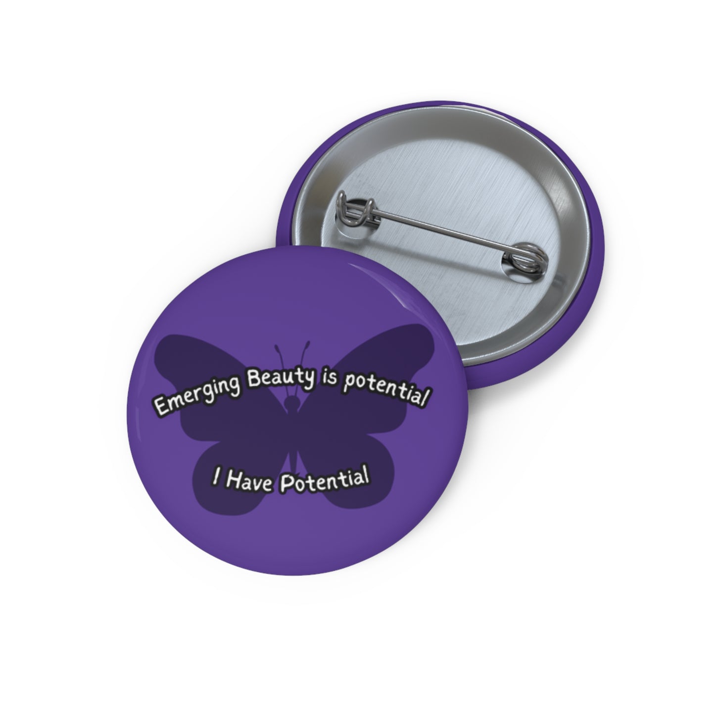 Butterfly Club's Beauty Motto — "Emerging Beauty is potential / I Have Potential" Motivational Badge